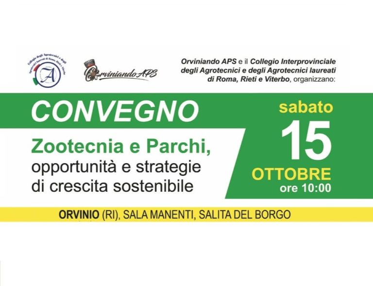 Il 15 ottobre ad Orvinio il convegno: “Zootecnica e Parchi”