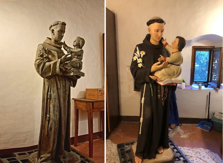 Al Santuario di Fonte Colombo la statua di Sant’Antonio realizzata dall’artista Mariarosaria Pignatelli