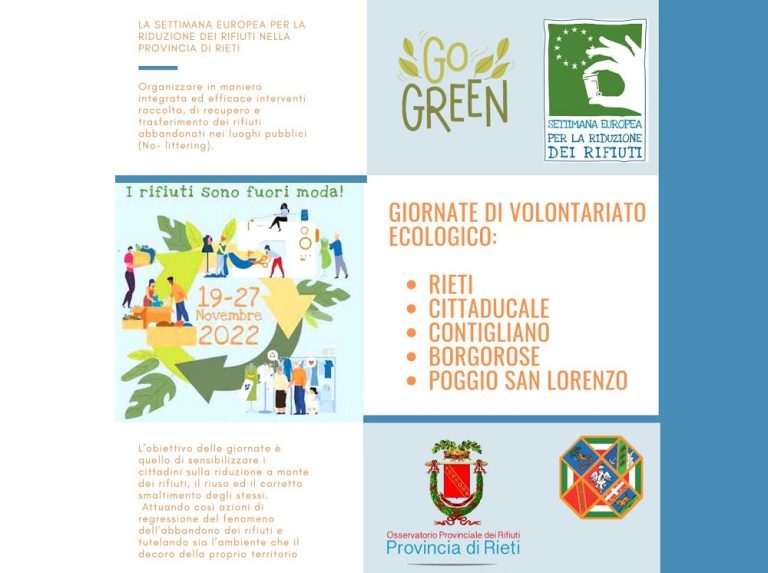Giornate ecologiche, l’impegno della Provincia in cinque Comuni. Calisse: “Diamo esempio ai giovani”