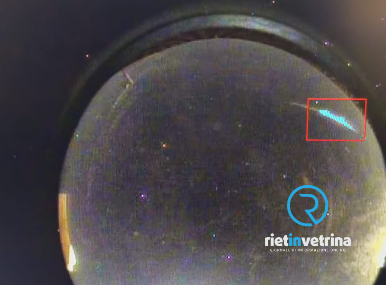 Bolide sui cieli reatini ripreso dall’Osservatorio di Mompeo