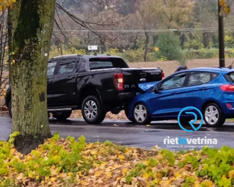 Incidente sulla Salaria per Roma tra un’auto e un pick-up