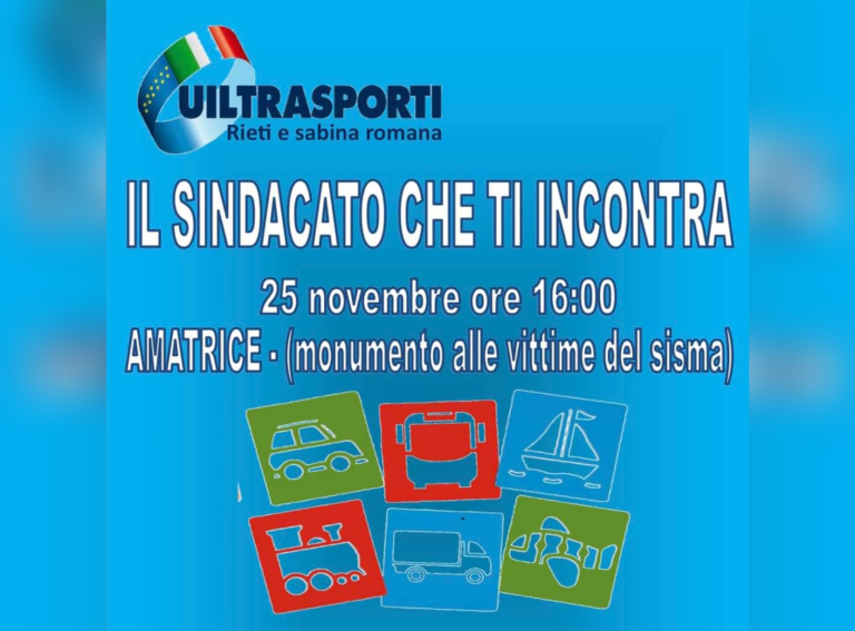 Il Sindacato che ti incontra: inizia il tour UIL nella provincia reatina