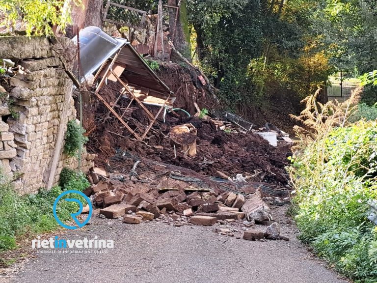 Poggio Catino, via Piane liberata dalla frana