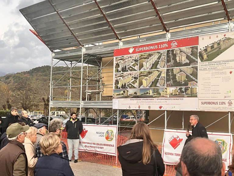 Alloggi ATER Quattro Strade, avviato cantiere 110 per efficientamento energetico