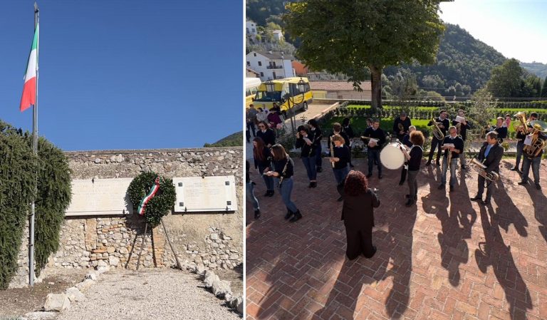 Deposta corona commemorativa al Monumento ai Caduti di Catino e di Poggio Catino