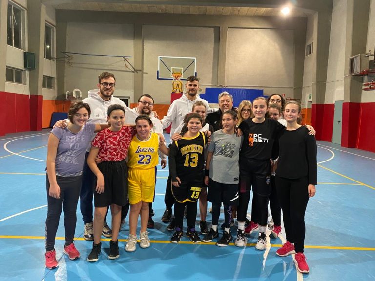 Allenamento speciale per le ragazze NPC Women Under 13 Elite col capitano Maurizio Del Testa e Marco Timperi