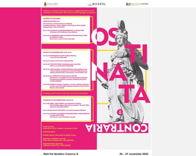 25 novembre, Macondo organizza “Ostinata e Contraria”