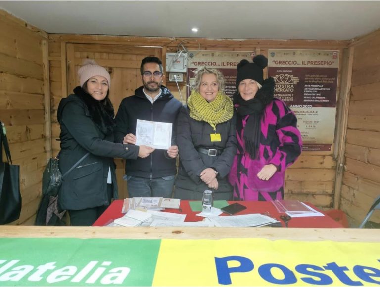 A Greccio l’annullo filatelico del gemellaggio con Betlemme