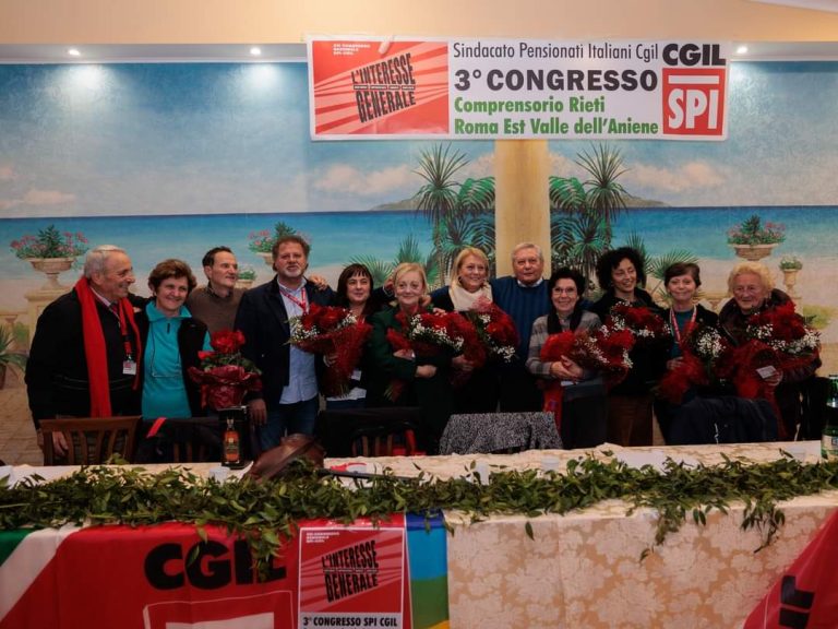 Il 21 e 22 dicembre tenuto il 3° Congresso SPI-CGIL Rieti Roma EVA