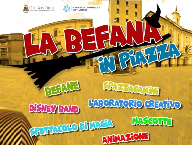 Il 6 gennaio torna la Befana in piazza Vittorio Emanuele II