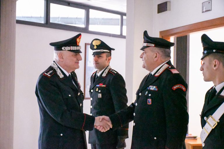 Il generale di corpo d’armata Enzo Bernardini in visita al Comando Carabinieri di Rieti