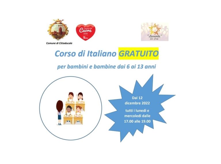 A Santa Rufina corso di italiano gratuito per bimbi stranieri