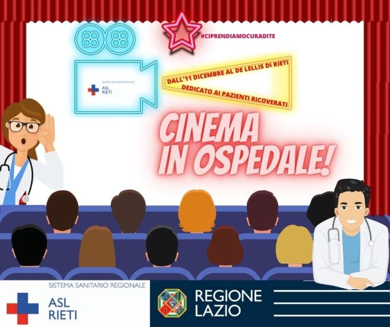 La cinematerapia arriva all’ospedale de Lellis di Rieti per allietare i pazienti ricoverati durante il Natale