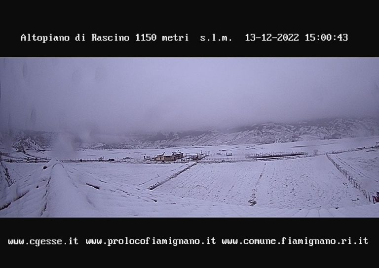 Rascino innevato. La neve imbianca il Cicolano