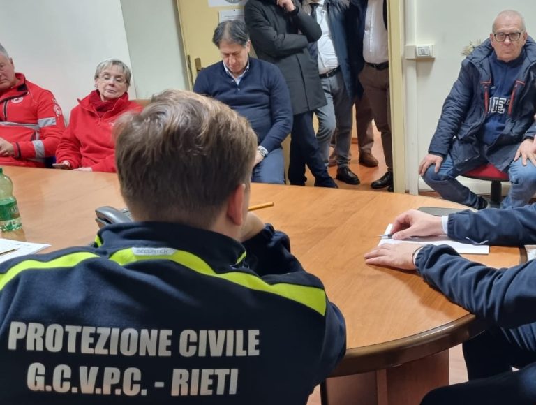 Maltempo Rieti, sei le squadre di Protezione Civile impegnate nel monitoraggio notturno