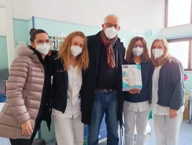 Rieti Cuore OdV dona scaldabiberon e sterilizzatore ai bimbi della Pediatria de Lellis
