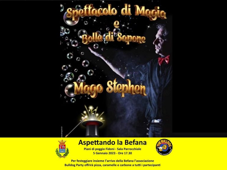 “Aspettando la Befana”, il 5 gennaio evento a Piani Poggio Fidoni