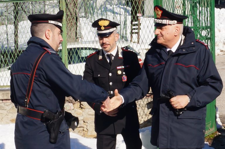 Il generale di corpo d’armata Bernardini visita la Compagnia Carabinieri di Cittaducale e le stazioni di Amatrice e Accumoli