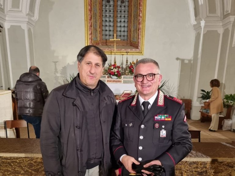 A Contigliano festa per il pensionamento di Amedeo Vallese, Comandante stazione Arma Carabinieri