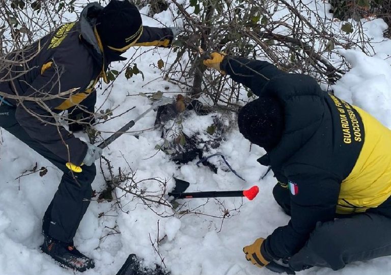 Il cane soccorso Frozen della Guardia di Finanza di Antrodoco ritrova il corpo di una donna senza vita