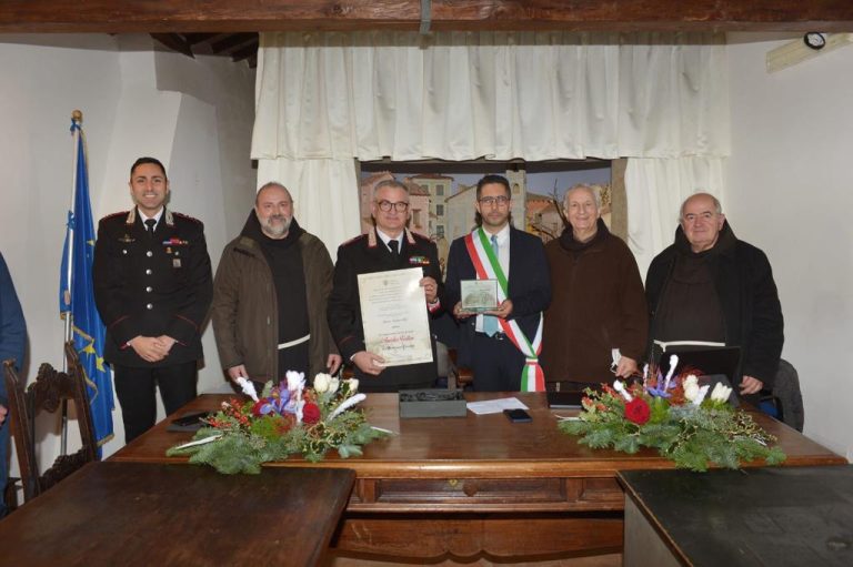 Greccio conferisce la cittadinanza onoraria ad Amedeo Vallese, luogotenente carica speciale Arma Carabinieri