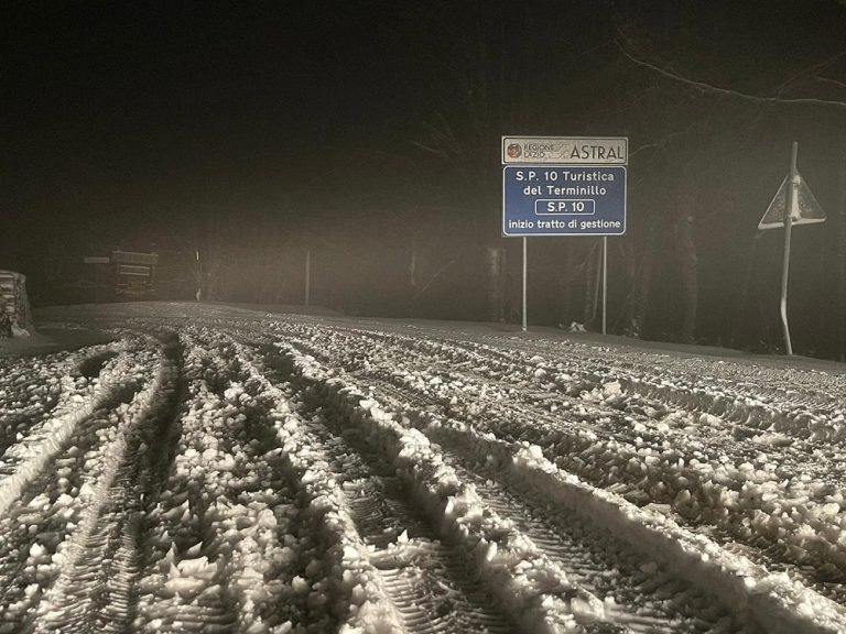 Sei i centimetri di neve caduti sul Monte Terminillo