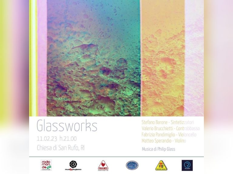 “Glassworks”, sabato sera 11 febbraio concerto nella Chiesa di San Rufo
