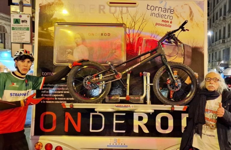 “Vittime zero entro il 2030 nelle Città italiane”, Diego Crescenzi e il camper della Polizia Locale di Rieti a Sanremo