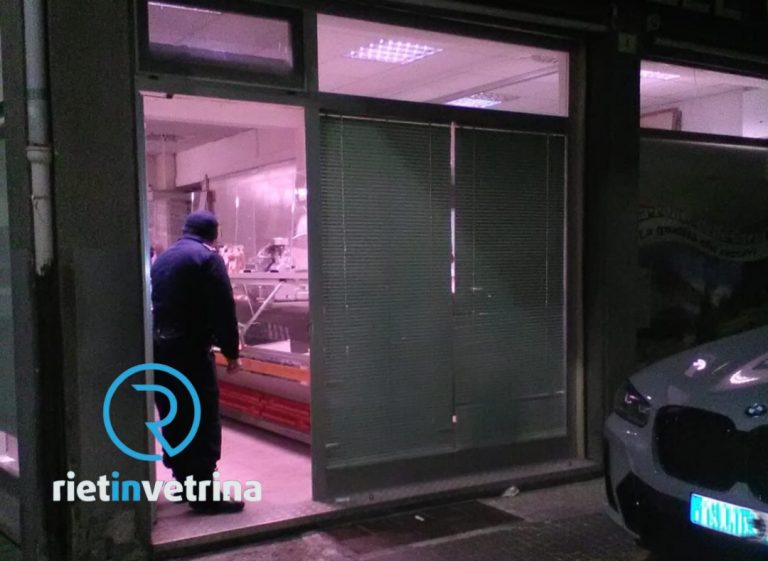 Rieti, tentato furto alla macelleria di via Pennina