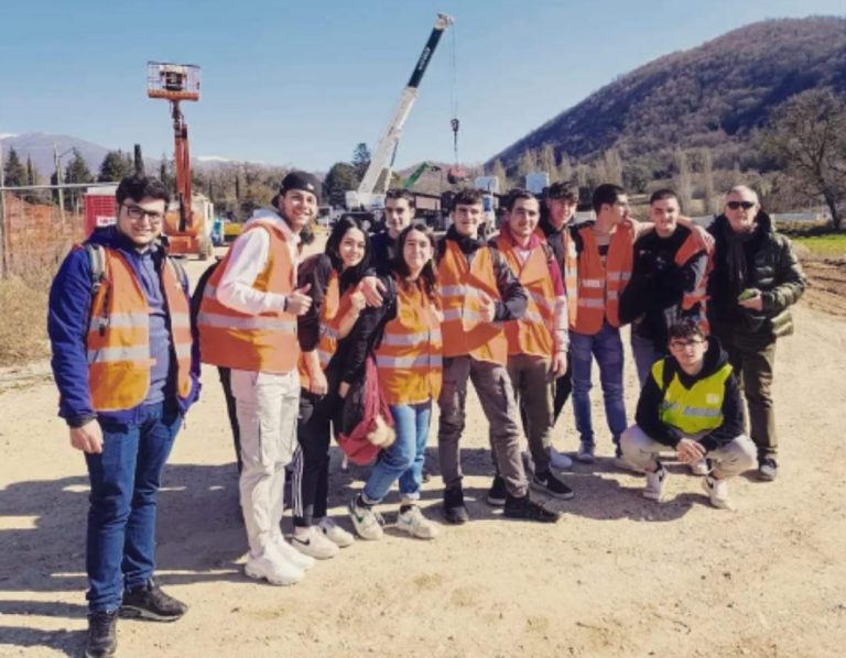 I ragazzi del Rosatelli CAT Rieti visitano il cantiere ANAS