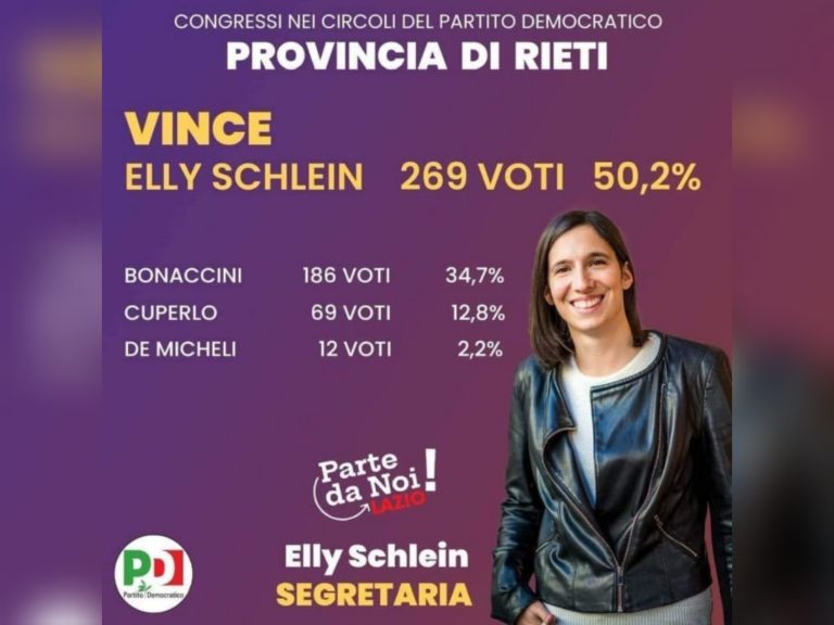 Primarie PD, a Rieti vince la Schlein