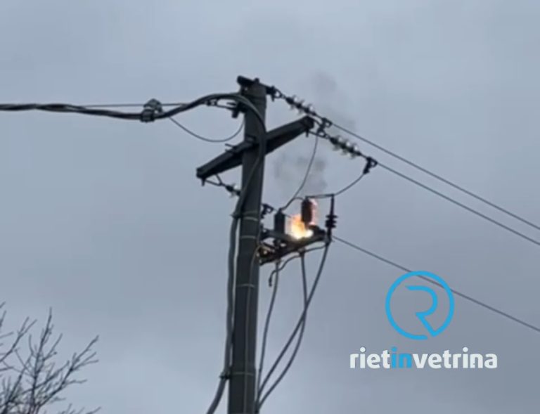 Cavi della corrente in fiamme a Poggio Fidoni