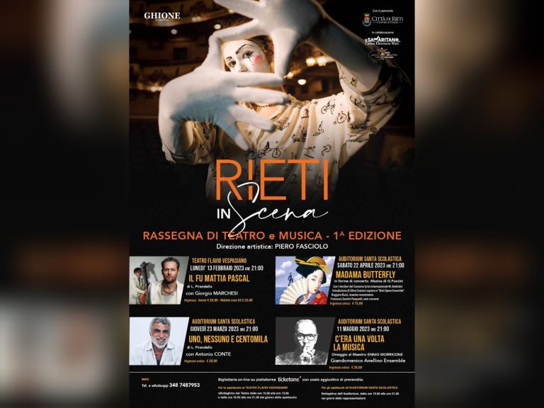 Il 23 marzo all’Auditorium Santa Scolastica di Rieti lo spettacolo “Uno, Nessuno Centomila”