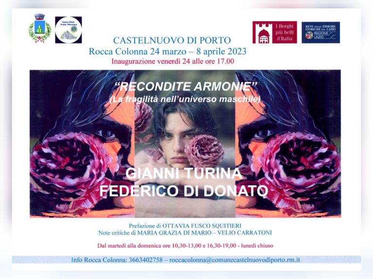 La mostra dibattito “Recondite Armonie” di Gianni Turina e Federico Di Donato approda a Castelnuovo di Porto