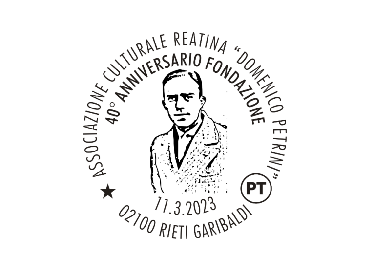 40° anniversario Associazione Domenico Petrini. Emesso annullo filatelico