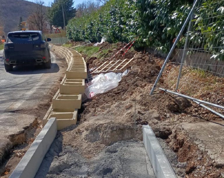 Lavori in corso a Borgorose per far sorgere percorsi pedonali e ciclabili