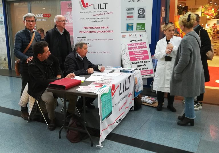 Ha riscosso notevole attenzione l’iniziativa LILT Rieti volta a raccogliere adesioni agli screening oncologici