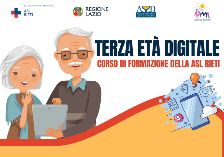 Dal 20 aprile al via il percorso formativo della ASL Rieti “Terza Età Digitale”