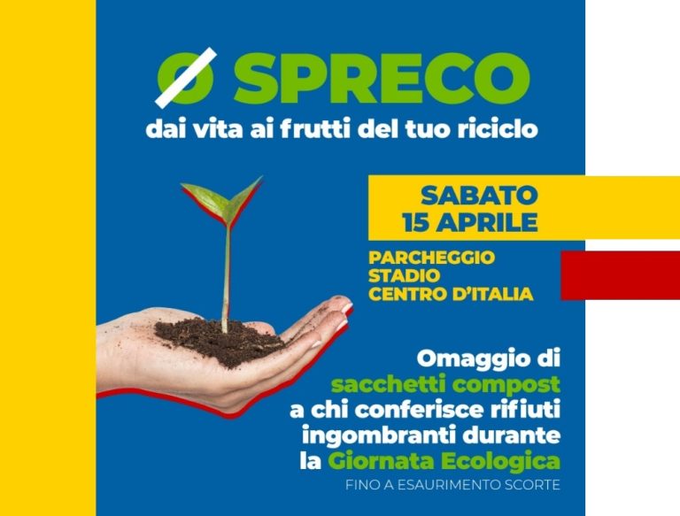Sabato 15 aprile torna la Giornata Ecologica. In omaggio sacchetti di compost a chi porta i rifiuti