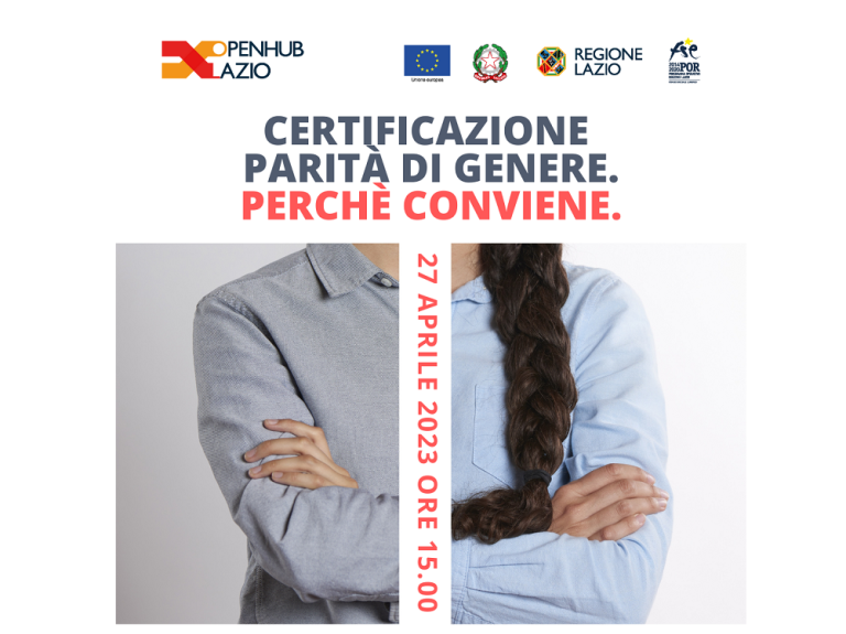OpenHub Rieti ospita seminario informativo gratuito “Certificazione parità di genere. Perché conviene”