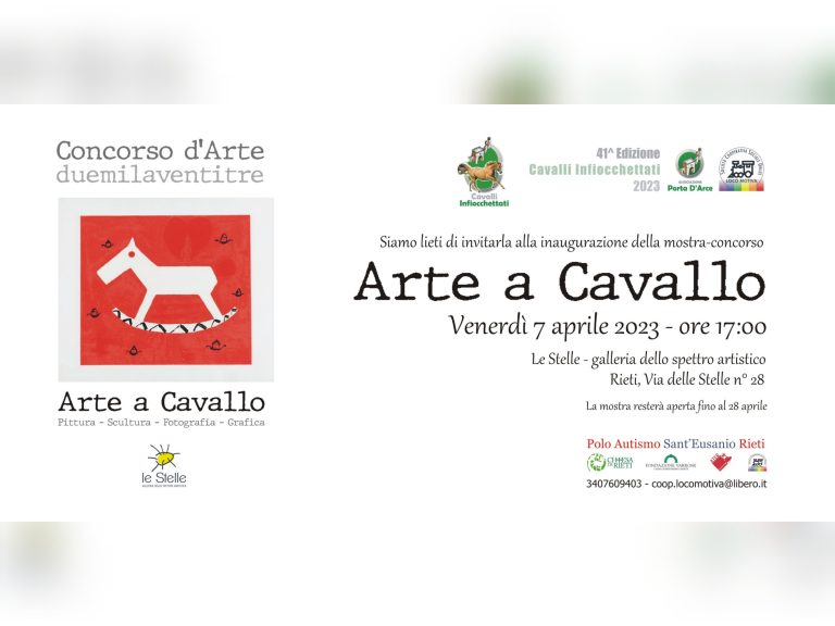 Arte a Cavallo, il 7 aprile inaugurazione mostra/concorso