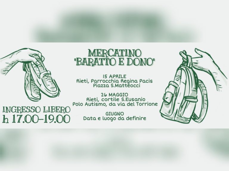 Il 15 aprile a Regina Pacis torna il Mercatino del baratto e del dono
