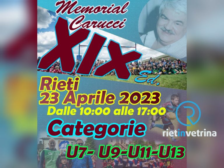 Martedì 18 aprile la presentazione del “Memorial Filippo Carucci 2023”