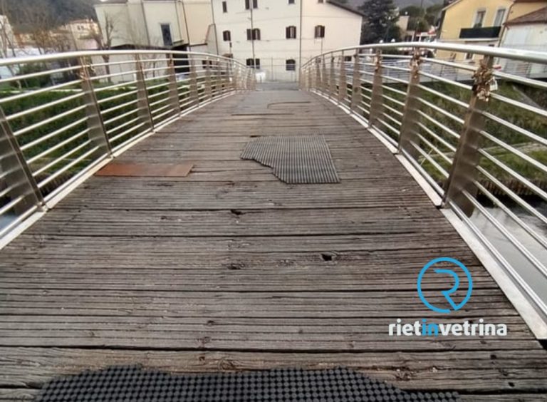 Ponte pedonale sul Velino, NOME: “Le risposte non convincono”