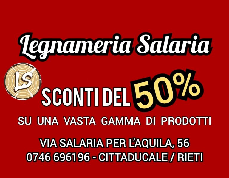 Da Legnameria Salaria ancora sconti del 50% su decine di prodotti – LE FOTO