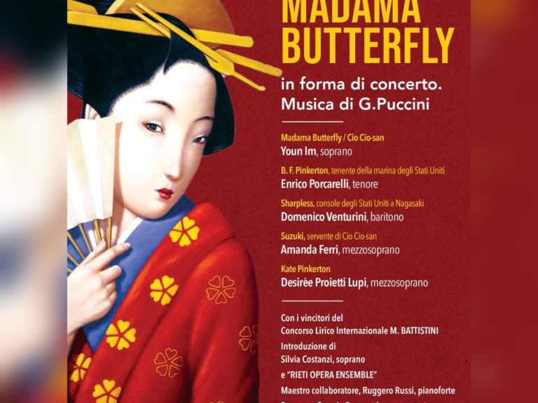 Il 22 aprile all’Auditorium Santa Scolastica “Madama Butterfly in forma di concerto”