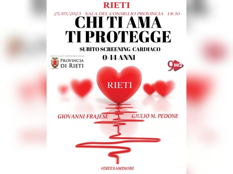 Chi ti ama ti protegge, il 25 maggio a Rieti