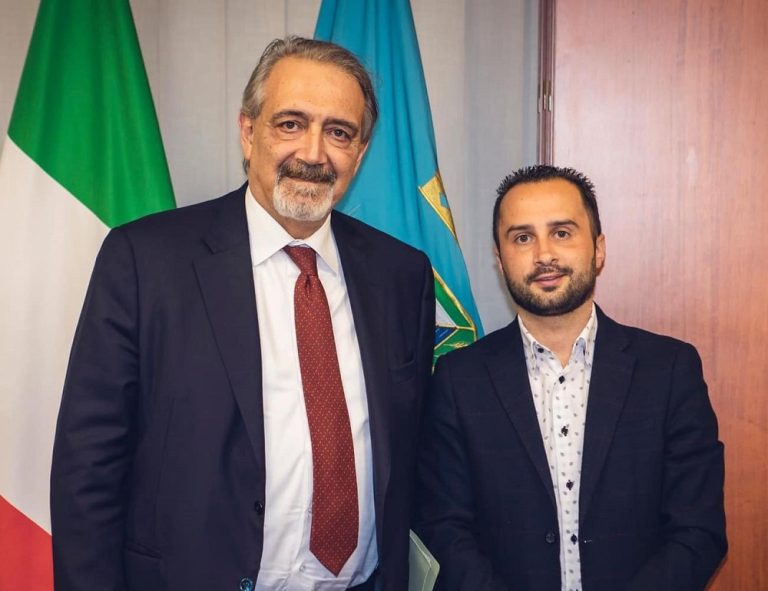 Il presidente del Lazio Francesco Rocca incontra Riccardo Varone presidente ANCI