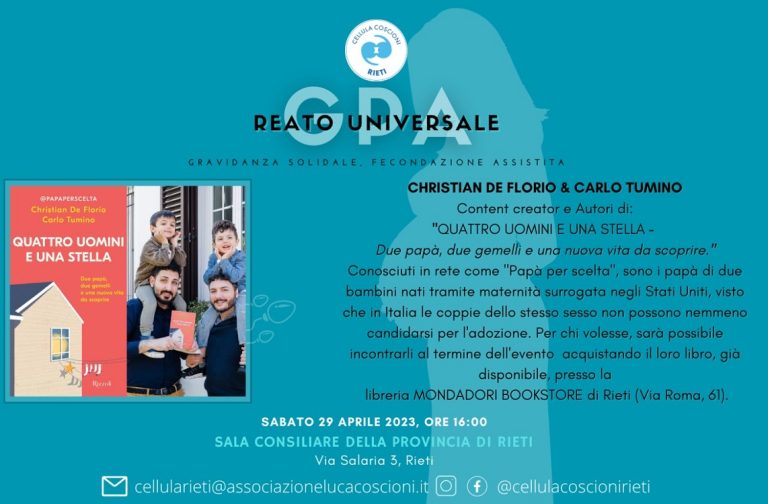 Anche i papà per scelta al convegno “GPA reato universale”