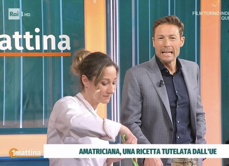 La chef reatina Mariasole Mancini cucina l’amatriciana ad Uno Mattina su Rai1